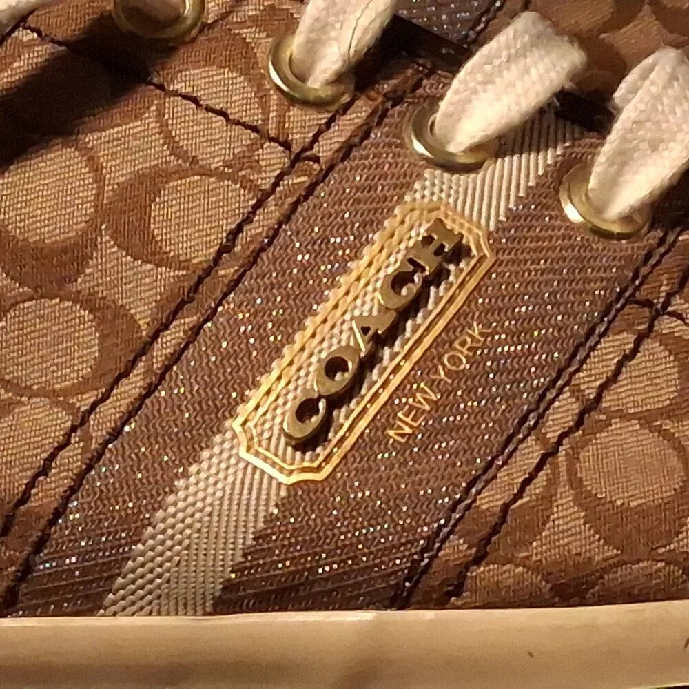 Coach Frances Signature Canvas Low-Top Sneakers Size 8B with Original Box - Picture 6 of 16